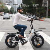 VITILAN U7 Adult Electric Bike 1200W Electrical Road Bicycle 48V 20Ah Fatbike MTB E-bike 20\