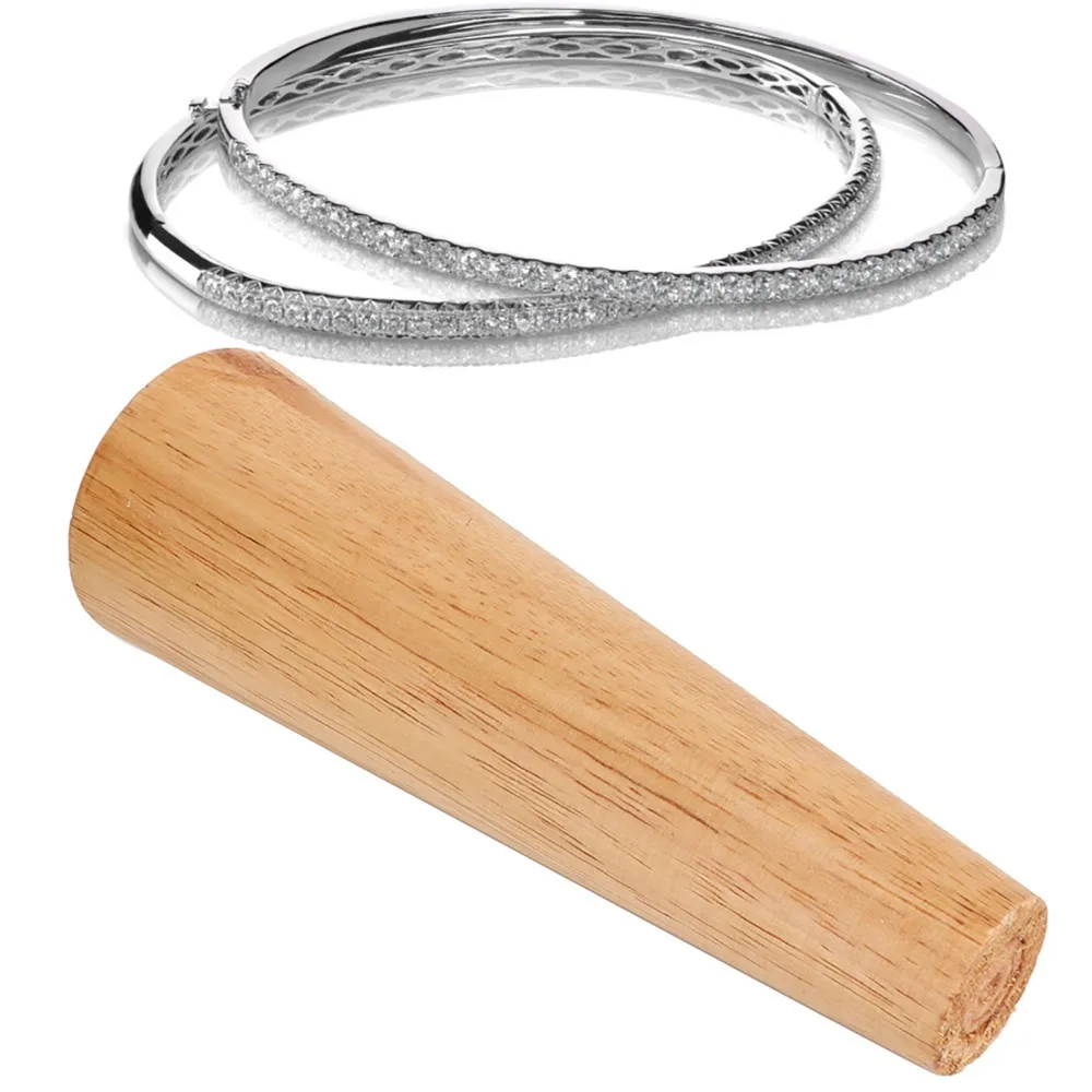 

Wooden Material Jewelry Deformation Repair Tool Round Shape Carving Ring Bracelet Adjuster Metal Forming Jewelry Making Tool