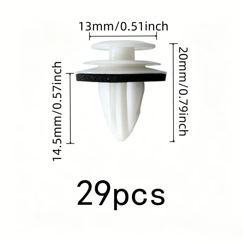 29 pcs Vehicle Interior Retainers for Truck Cabin Decoration, Firm Snap-On Fit, Cyan Plastic Material