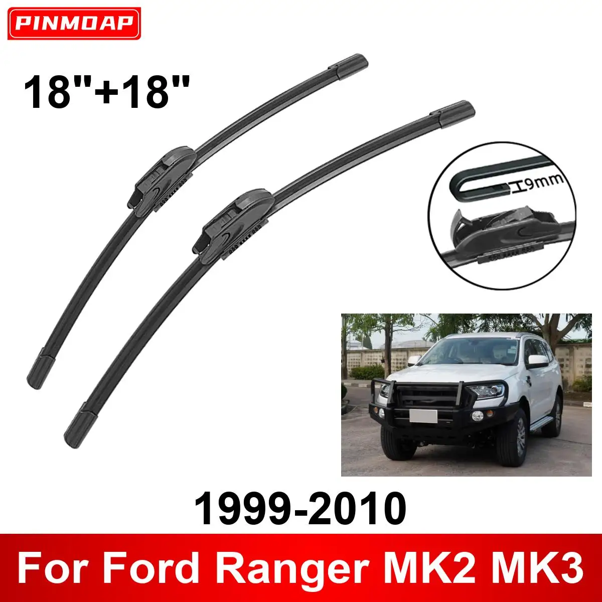 

Щетки стеклоочистителя для Ford Ranger MK2, MK3, 1999-2010, 18 + 18 дюймов
