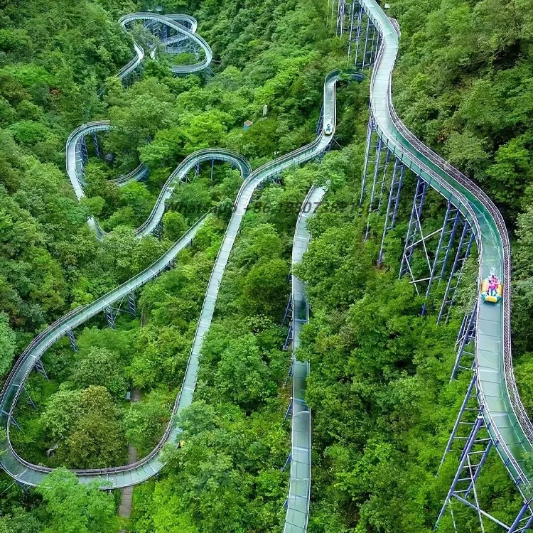 Outdoor Mountain Glass Water Slide Drifting Roller Coaster for Summer Happy Game
