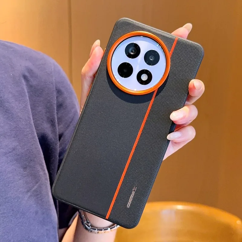 

For OnePlus ACE 5, 5 Pro, 13R Case ELVEV Splicing PU Leather Hard PC Camera Protection Phone Cover