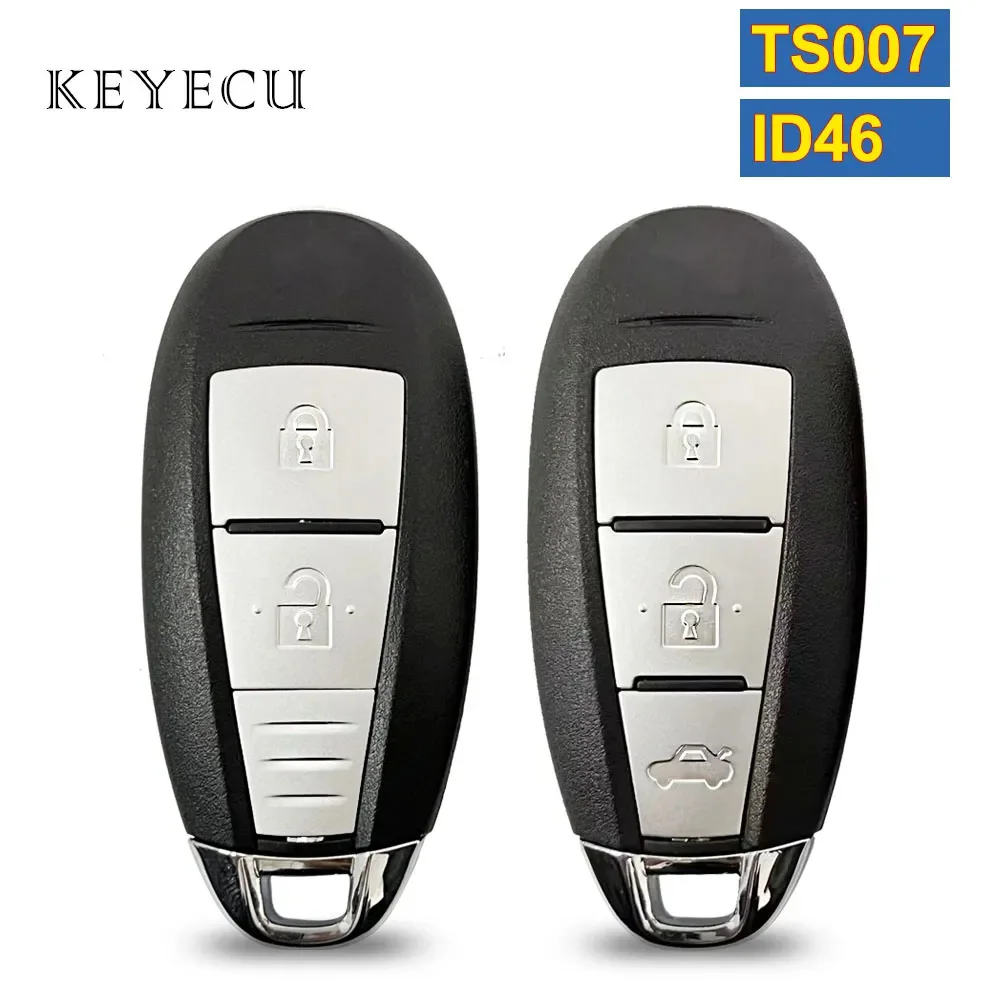 

TS007 PCF7952 ID46 Chip 315Mhz Smart Remote Key Fob 2 / 3 Buttons for Suzuki Swift SX4 Vitara 2010 2011 2012 2013 2014 2015 2016