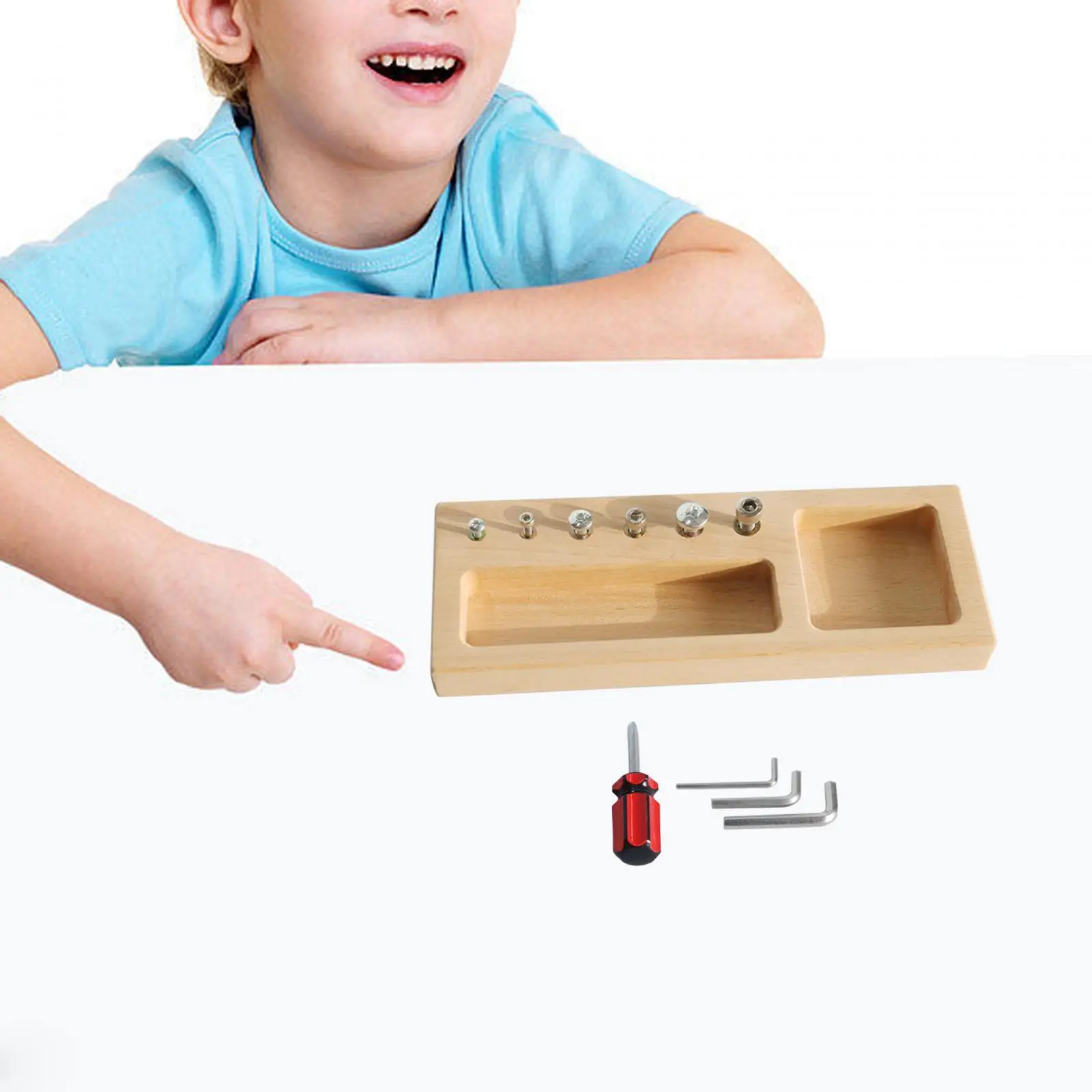 Screwdriver Board Set for Kids Wooden Screw Board Indoor Play Game Fine Motor