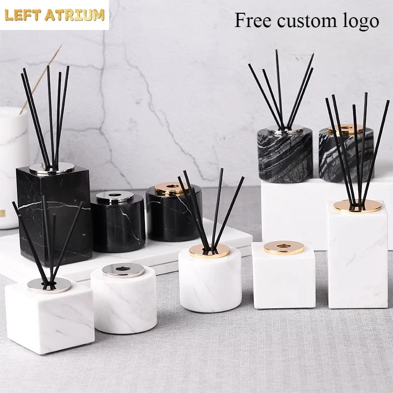 Marble Aromatherapy Bottle No Fire Fragrance Bottle Light Luxury Living Room Bathroom Fragrance Diffuser Bottle Home Decoration