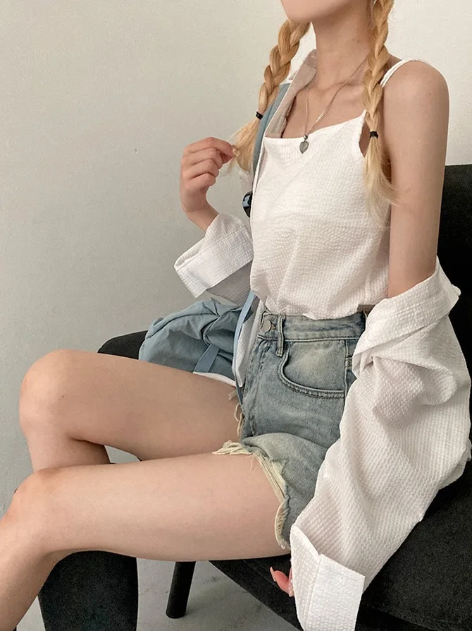 

Chic Autumn Fre Stripe Long Sve Women's irt + Elegance Csole Faionable Two-Piece Set Straight Cut Other Material