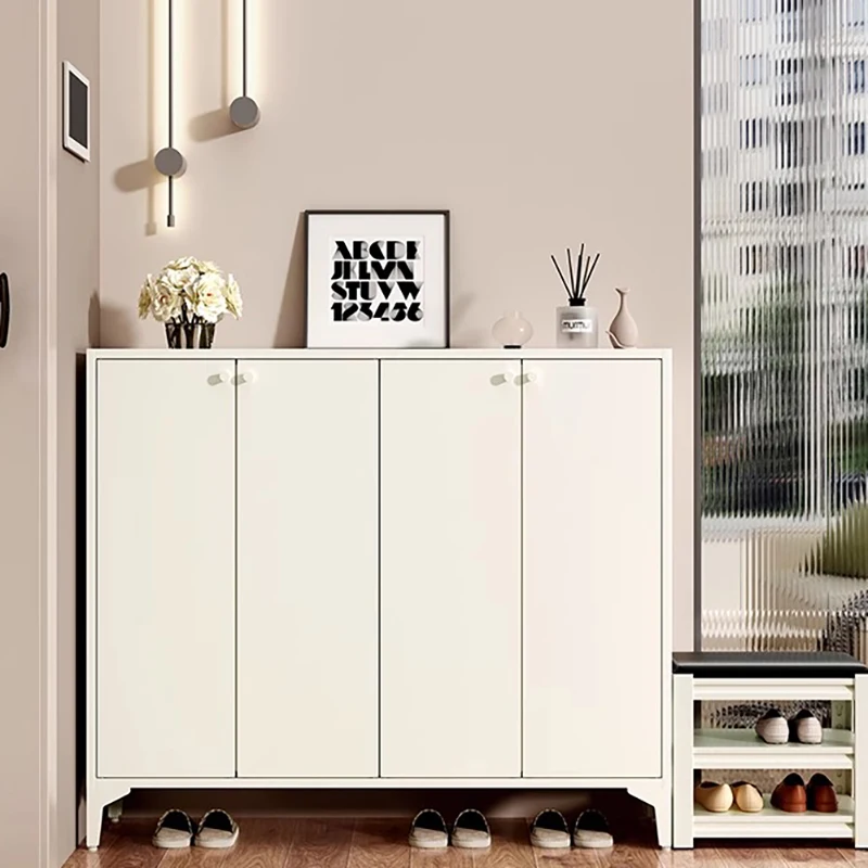 رف خزانة أحذية عمودي مريح، خزانة أحذية خشبية ذات سعة كبيرة، منظم أثاث تخزين المدخل Zapatero Mueble