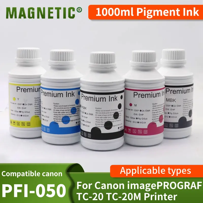

1000 мл/бутылка PFI-050 PFI050 пигментные чернила для принтера Canon imagePROGRAF TC-20 PFI 050, чернила для заправки
