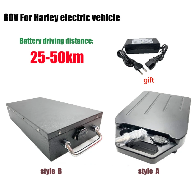 60V 15ah 21ah Waterproof Lithium Battery 18650 CELL 500w-2400W for Harley Electric motorcycle City coco Scooter Bicycle