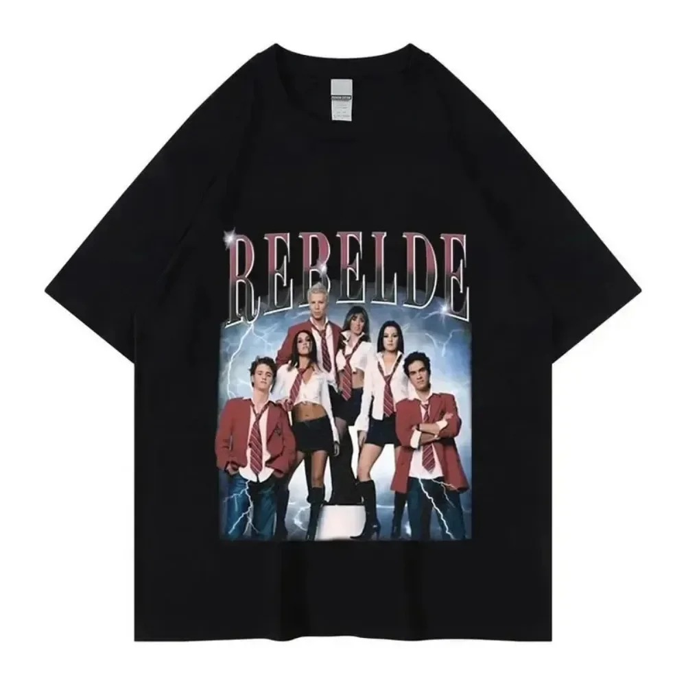 Limited Rebelde Rbd Concert T Shirt Men Women Vintage 90S Classic Mexican Tv Series Cotton Tee Tshirt Short Sleeve T-Shirts Tops