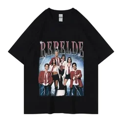 Limited Rebelde Rbd Concert T Shirt Men Women Vintage 90S Classic Mexican Tv Series Cotton Tee Tshirt Short Sleeve T-Shirts Tops