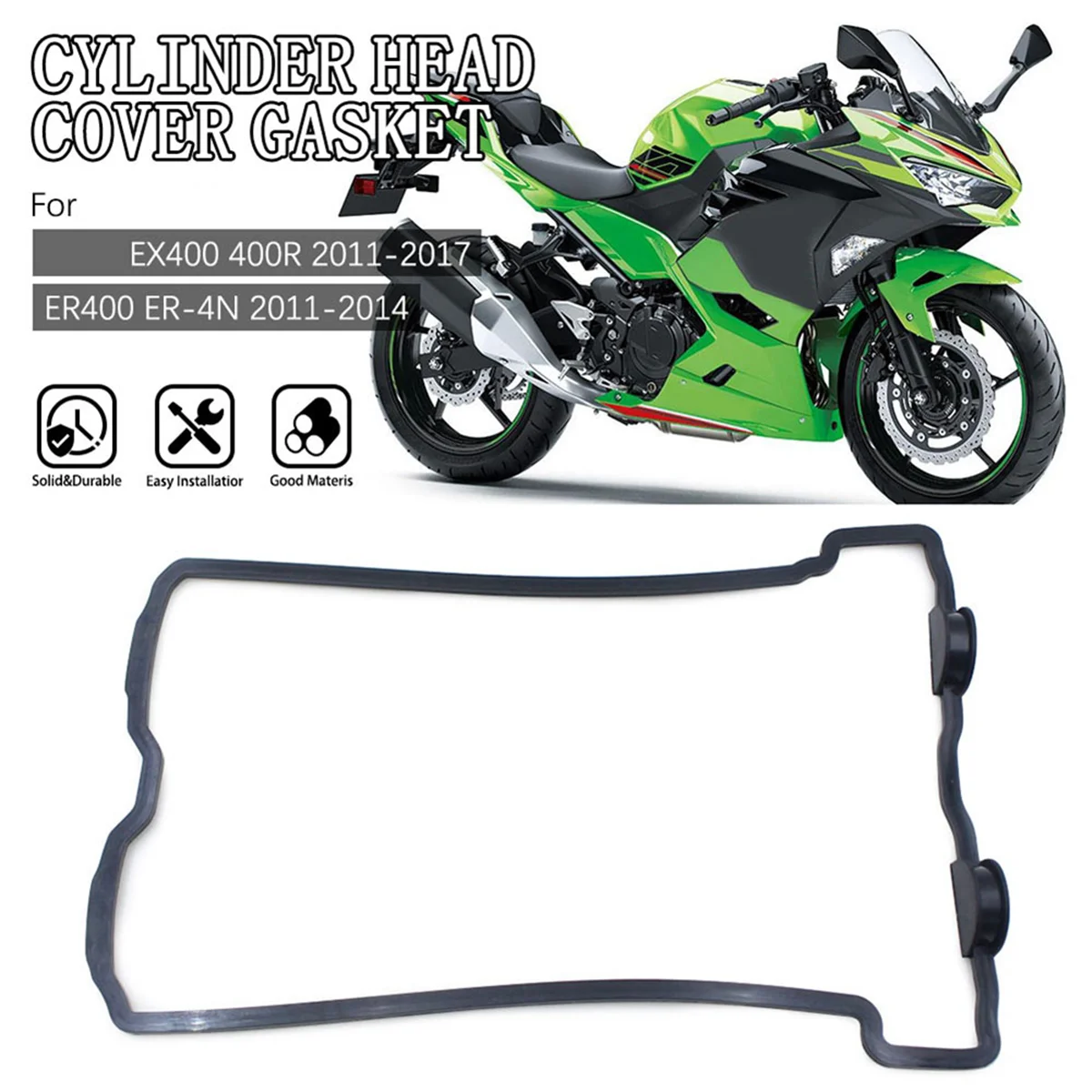 حشية غطاء رأس اسطوانة الدراجة النارية البارعة لـ Kawasaki ER400 ER-4N 2011-2014 EX400 Ninja 400R 2011-2017 متينة