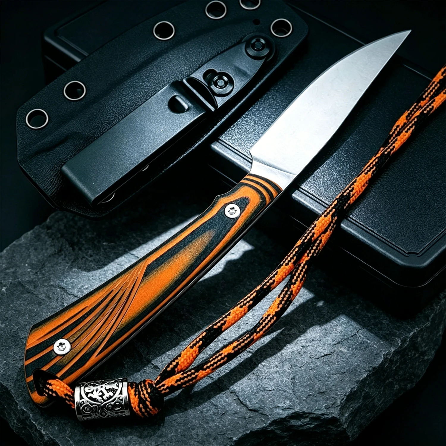 Rugged Outdoor Fixed Knife – 8Cr13MoV Blade G10 Grip – Multi-Purpose for Camping Overnights, Hiking, and General Field Utility