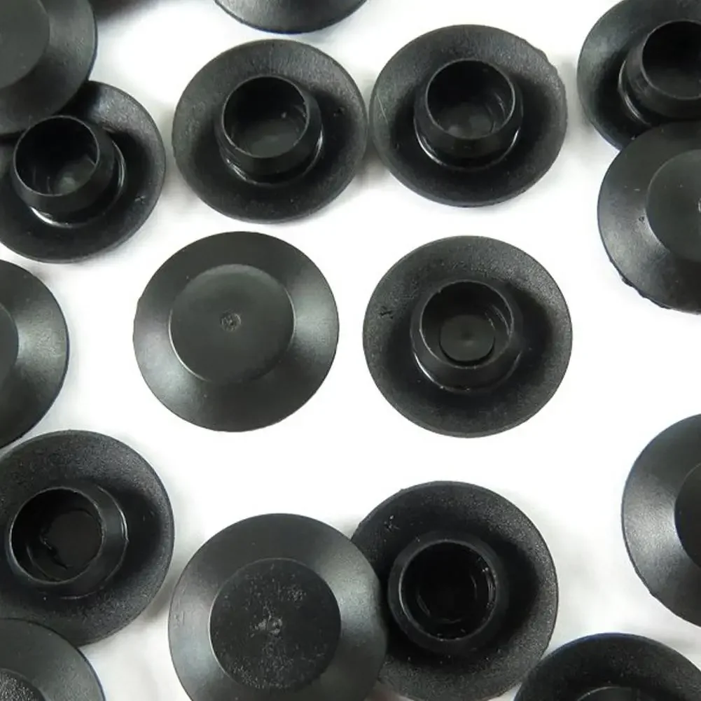 Universal Car Door Rubber Plug, PVC Mount, Black Body Sheet, Metal Hole Plugs, Acessórios de Decoração Interior do Carro, 100Pcs