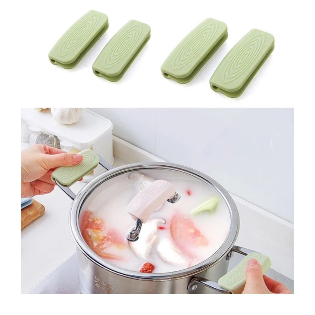 

2 Pcs Pot Earrings Eat Resistant Mitts Silicone Grips Handle High Temperature Resistance Cooking Pinch Covers