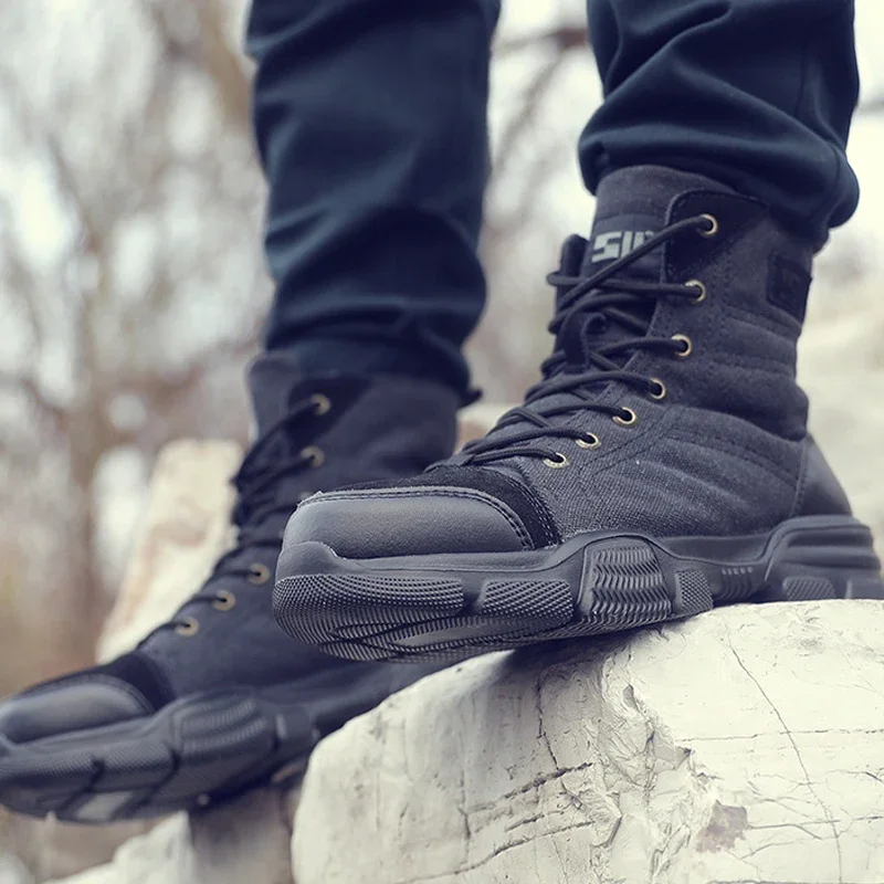 Men's Boots Combat Shoes for Men Outdoor Sport Climb Mountains Cross Country Men's Sneakers Masculinos Men Safety Shoes
