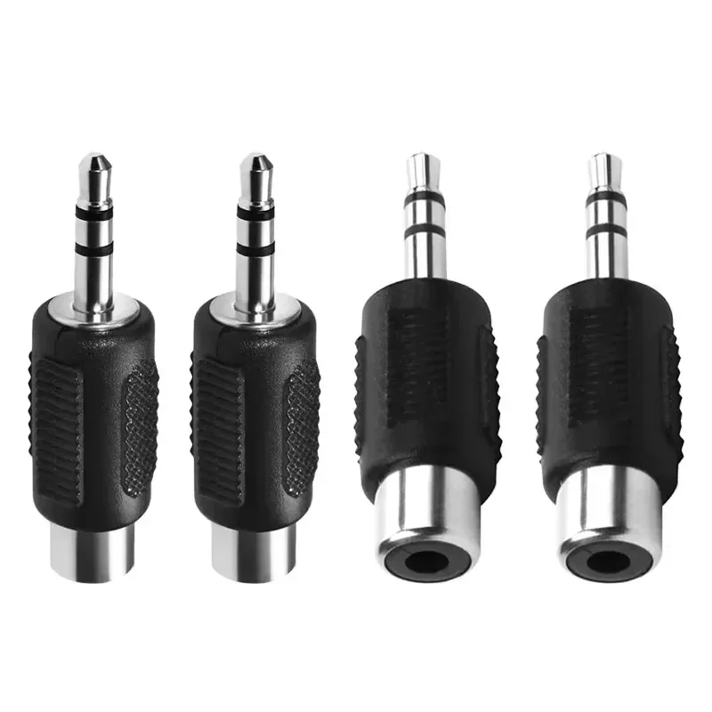 5Pcs RCA Lotus Female Consonant Jack to 6.35mm/3.5mm Stereo/Mono Male Plug Connector for Headphone Audio Transfer Adapter