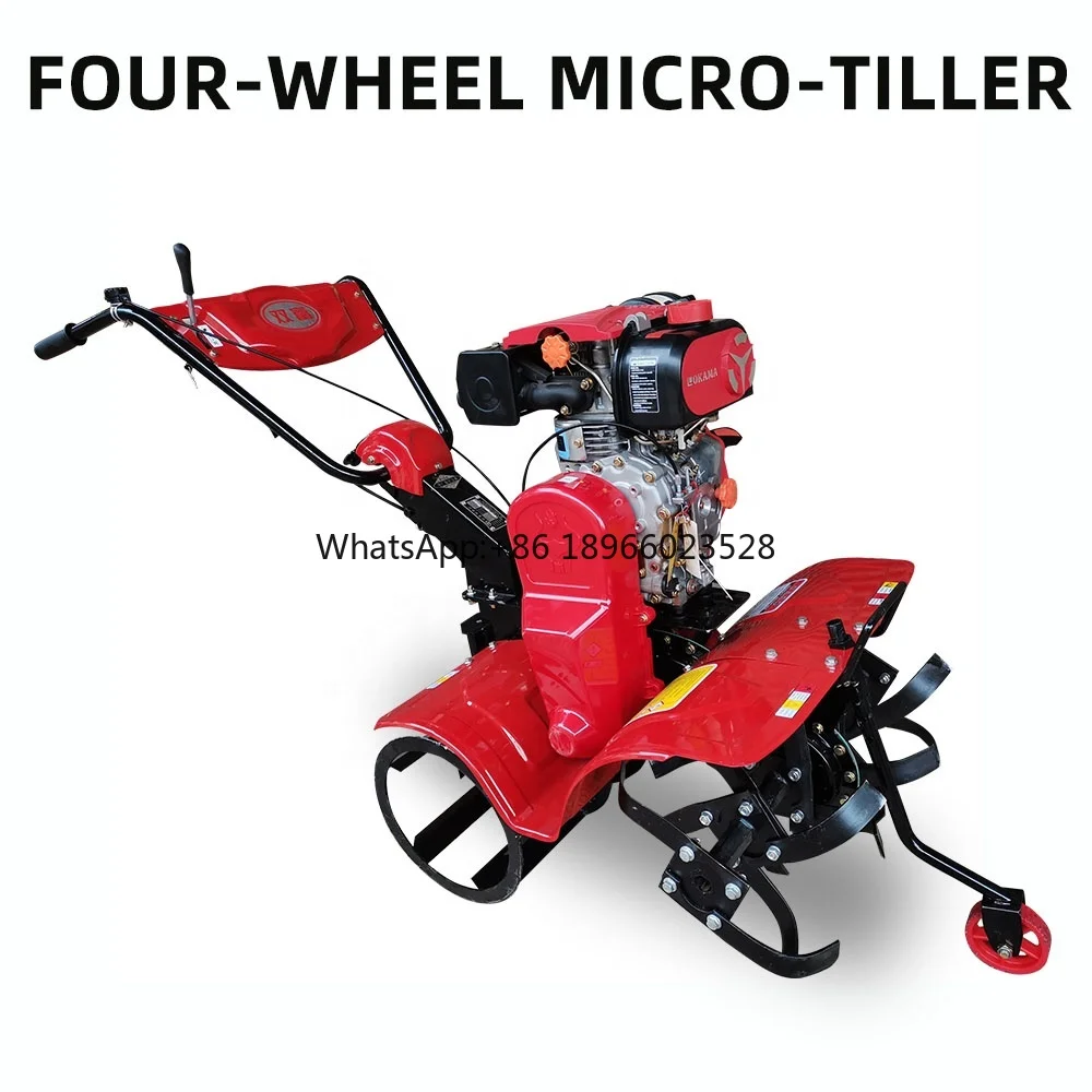 cheap Agricultural machinery mini hand tiller machine agricultural walking tractor power tiller 6hp cultivator rotary tiller