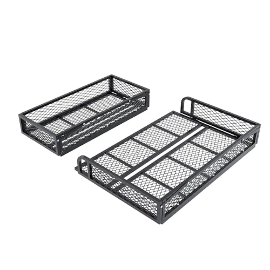 Universal Front Rear Cargo Basket Compatible with ATV Drop Storage Rack Cargo Carrier Steel
