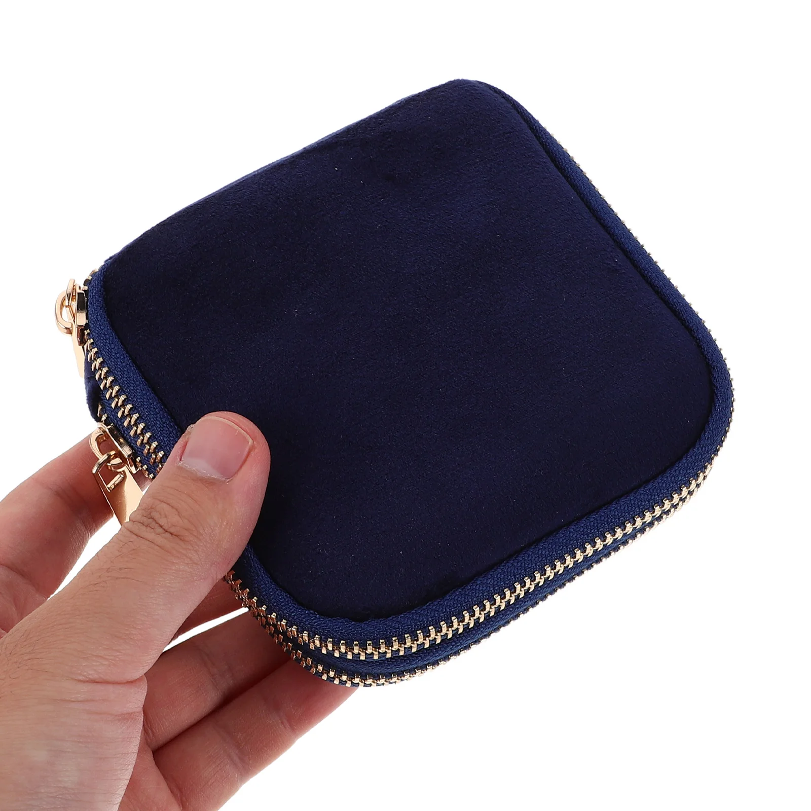 

Jewelry Storage Bag Travel Organizer Bags Ring Earring Pouch Blue Jewellery Zipper