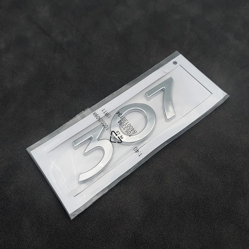 Auto Body Emblemen Vervanging Kofferbak Achterklep Sticker Chrome Letters voor Peugeot 2008 3008 4008 5008 3D Badge Accessoires,B