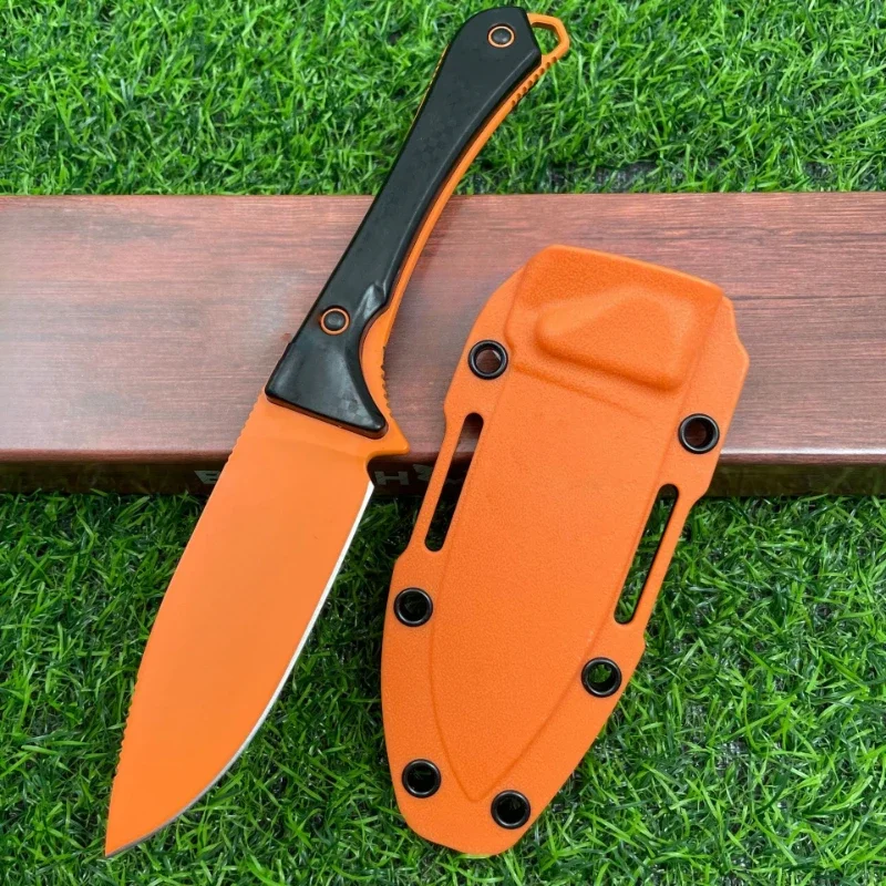 BM 15201 Fixed Blade Knife Drop Point D2 Blade Nylon Fiber Handle With Sheath EDC Multi Utility Camping Survival Durable Knife