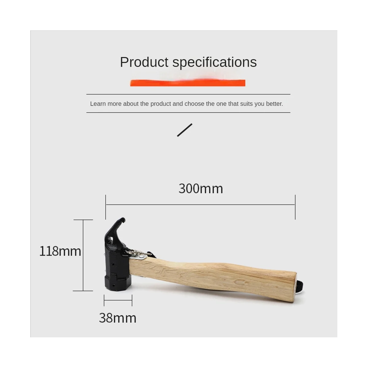 Outdoor Barracks Wooden Handle Hammer Pull -Out Hammer Hammer