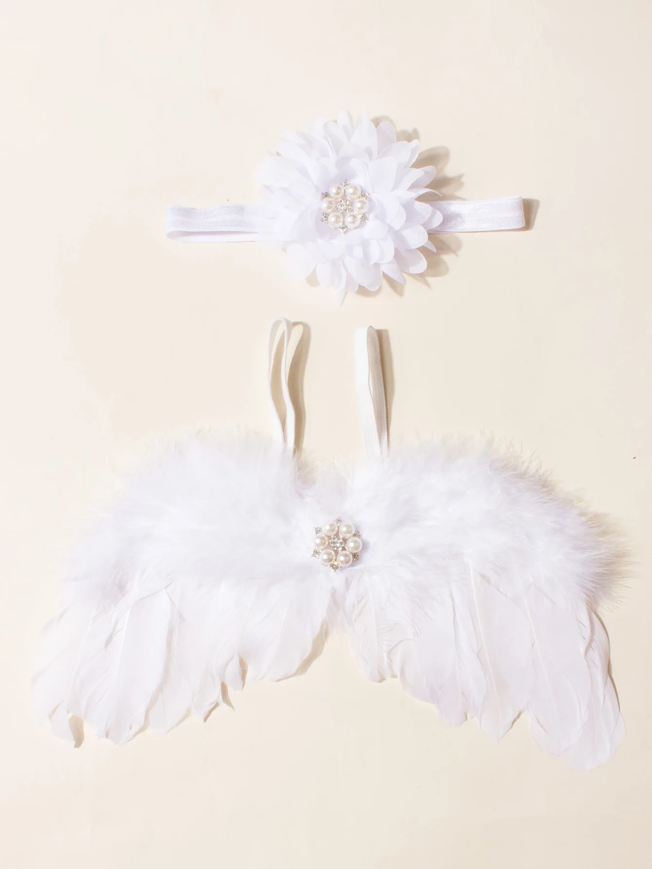 1 pc Baby headband +1pc little angel feather wings Newborn photo props Role Playing Angel set，bow headband Cute props commemorat