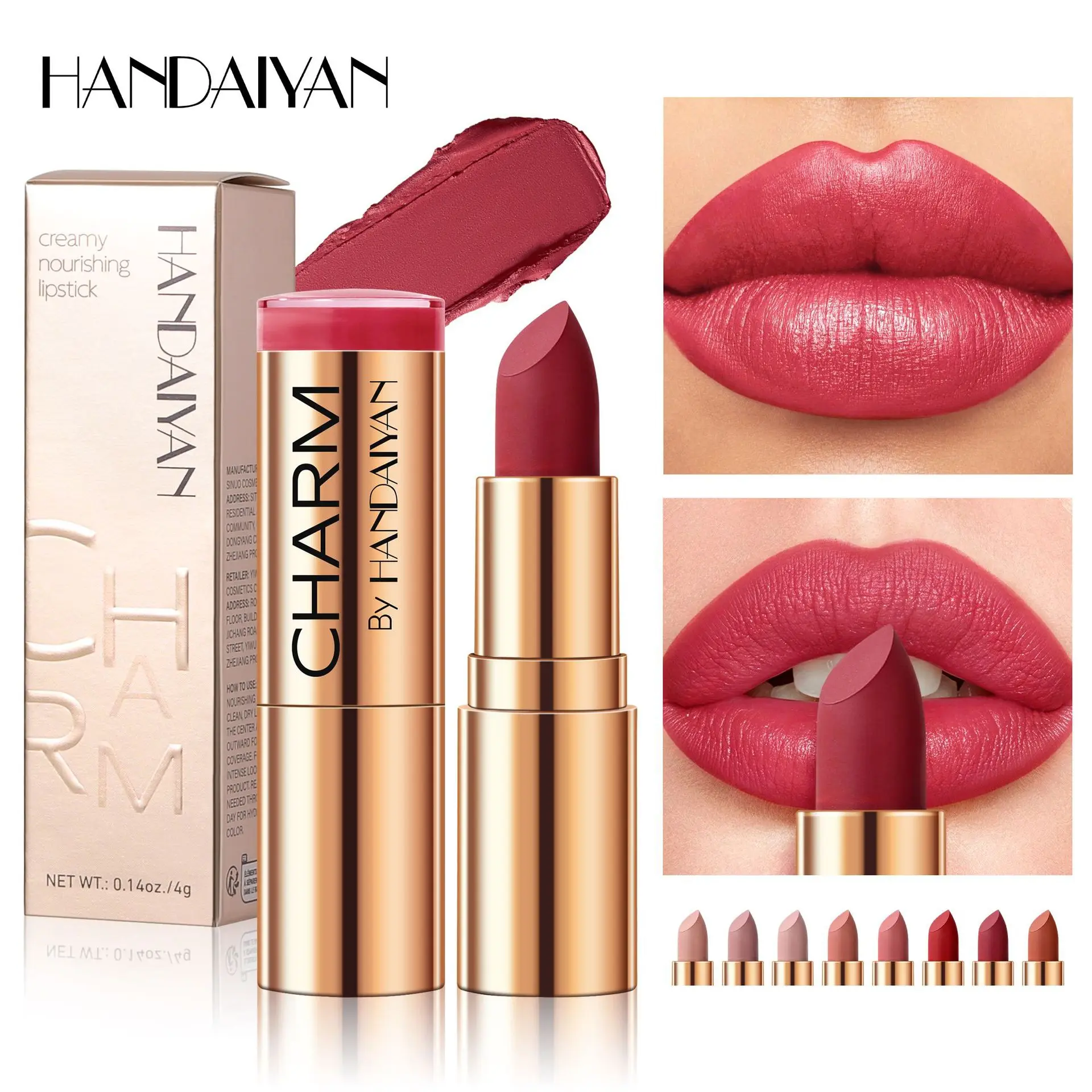 Waterproof Lipstick Set 8 Colors Moisturizing Easy Glide Enhances Complexion Long Wear Smooth Non Smudge Makeup Beautiful