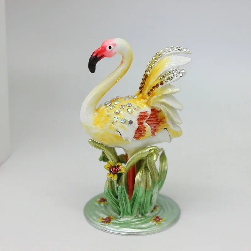 Enamel alloy flamingo ornament