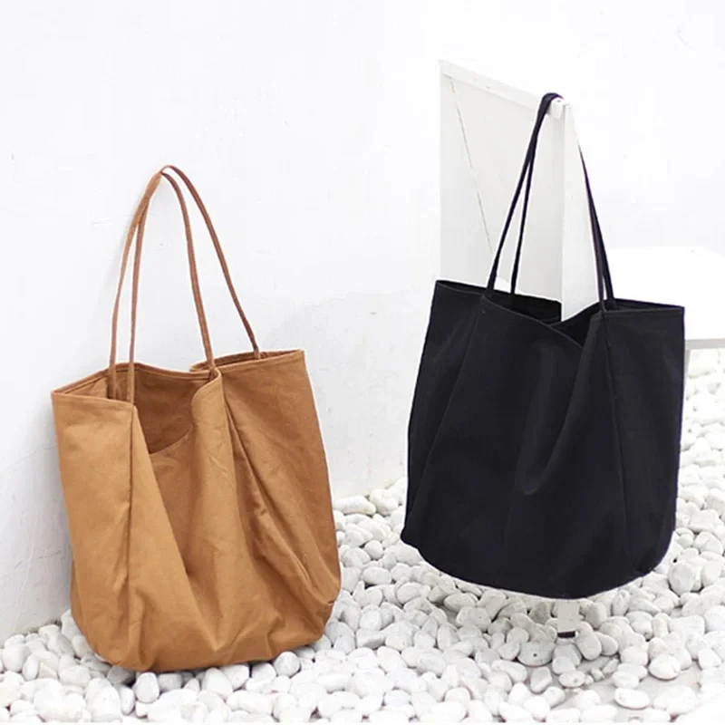 New Women Handbags Casual Reusable Canvas Shoulder Bags Multifunctional Large Capacity Shopping Bag For Women Bolsas Feminina