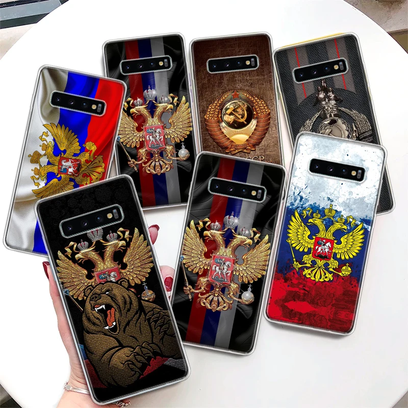 Russia Russian Flags Emblem Coque Phone Case For Samsung Galaxy Note 20 Ultra 10 Plus 9 8 M12 M21 M30S M31 M32 M51 M52 J4 J6 + J