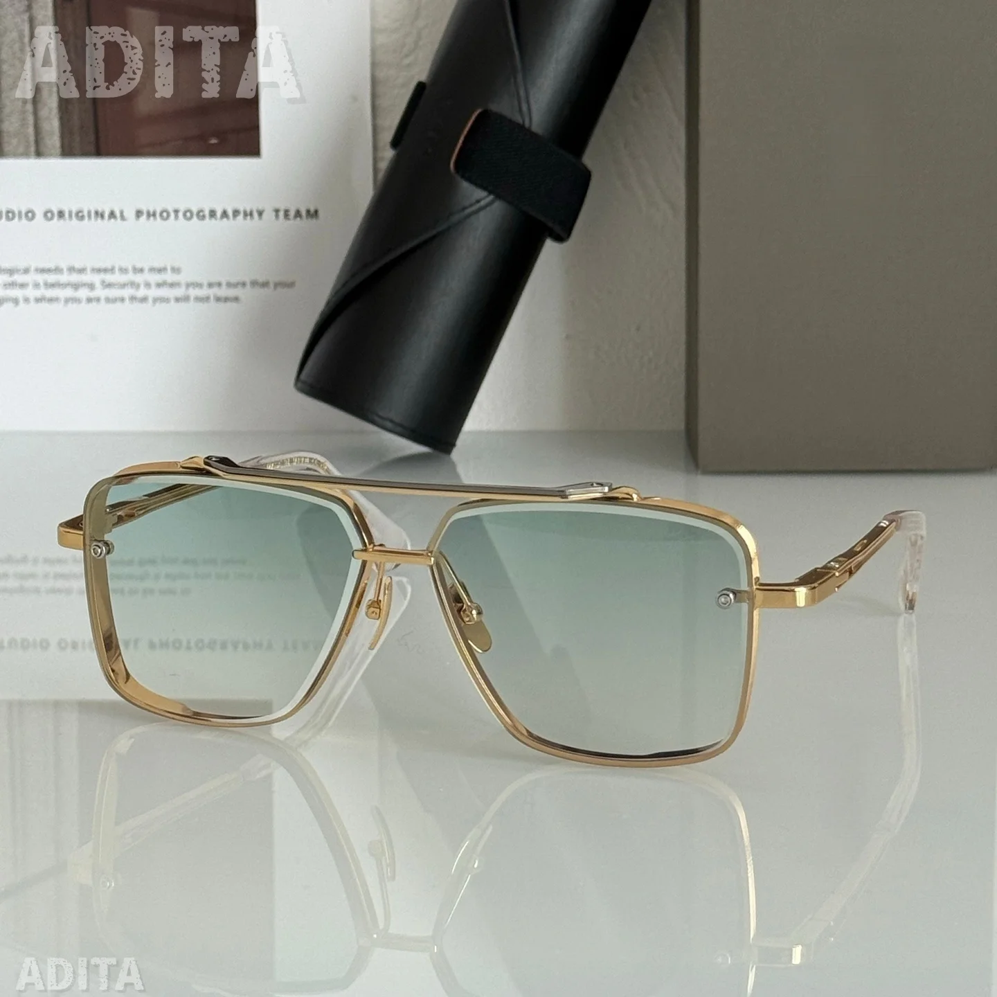 

ADITA MACH SIX 62-12 Top Quality Sunglasses for Men and Women Classic Punk Luxury Acetate Titanium Designer Sunglasses Frames