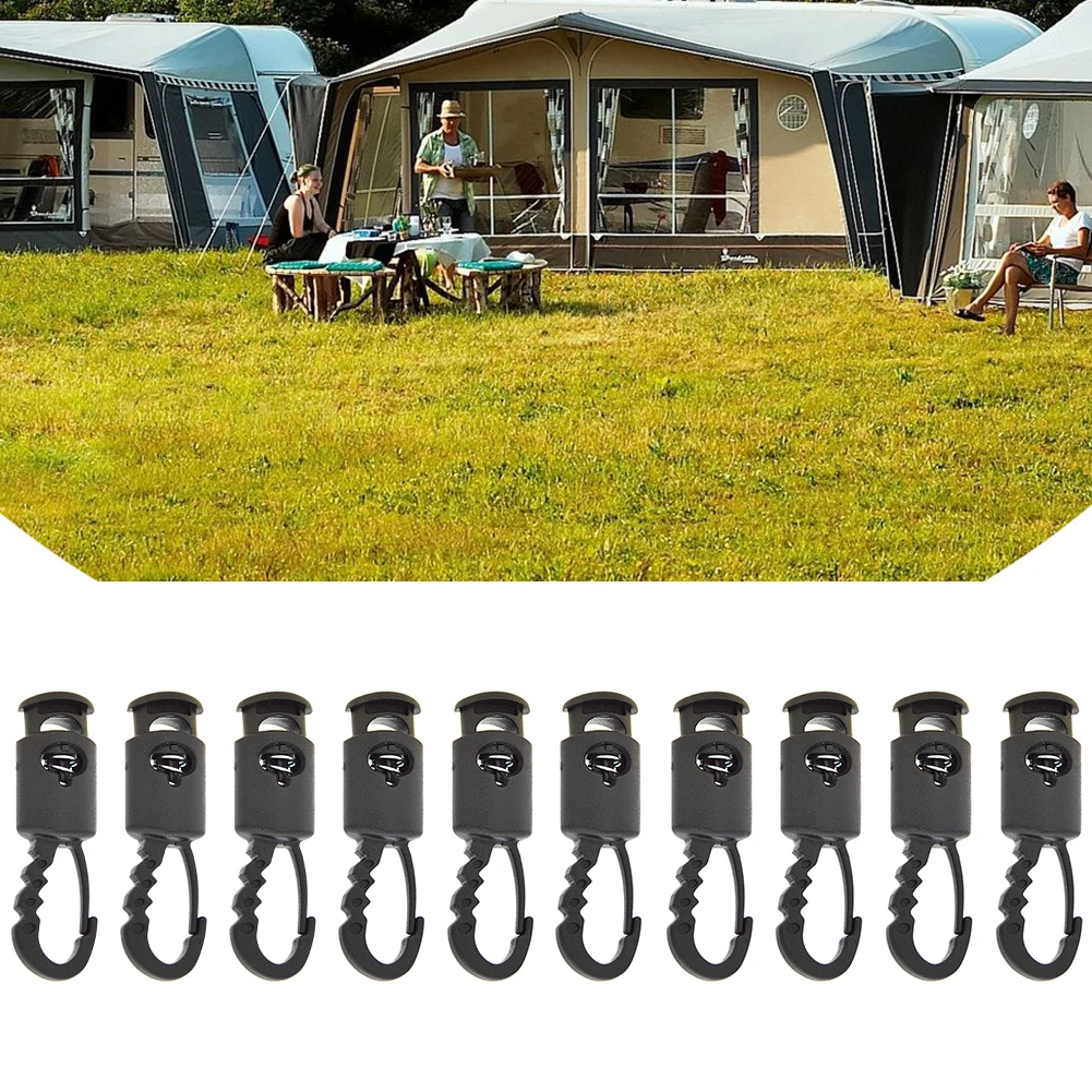 Camping Rope Hook Awning Hook Clamp Lightweight Portable Quick To Use Stable And Secure Baffle Design Freely Movable Hook