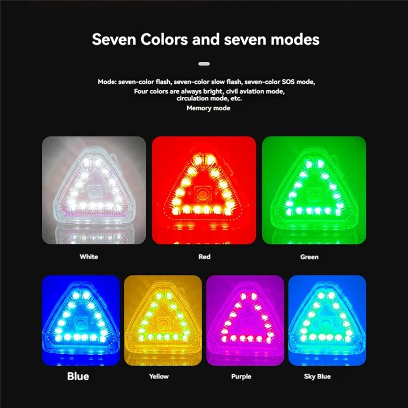 ELEC-LED ضوء إحترافي أضواء ستروب لاسلكية صغيرة USB شحن مقاوم للماء والغبار لطائرة بدون طيار سيارة شاحنة دراجة RC قارب