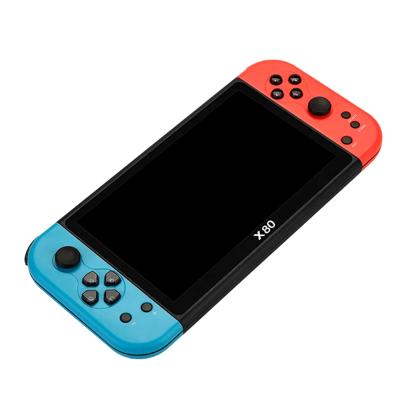 X80 Retro Handheld Game Console 7 Inch Screen HD TV Portable Game