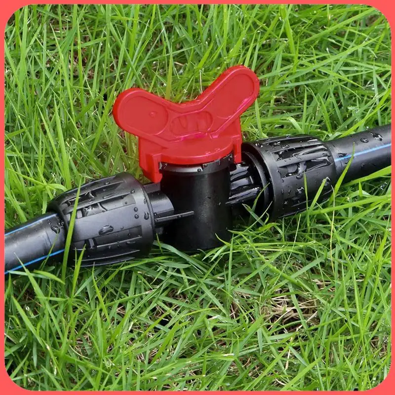 AA89-20 個点滴灌漑スイッチバルブ 1/2 インチ - インラインバーブロックチューブ用 0.60-0.65 インチ外径、屋外シャットオフバルブ