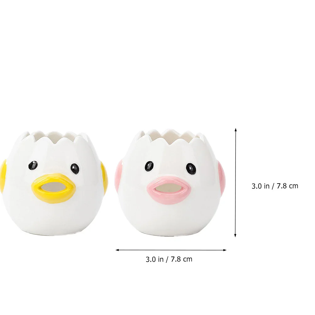 

2Pcs Egg Separator Tools Oval Chicken Mouth Easy Yolk White Splitter Useful Baking Tools Household Egg Filtration Accessories