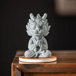 Creative Zhaofai Concrete Dragon Master Tea Pet Decoration Silicone Mold Home Desktop Pot Fish Tank Landscape Mold