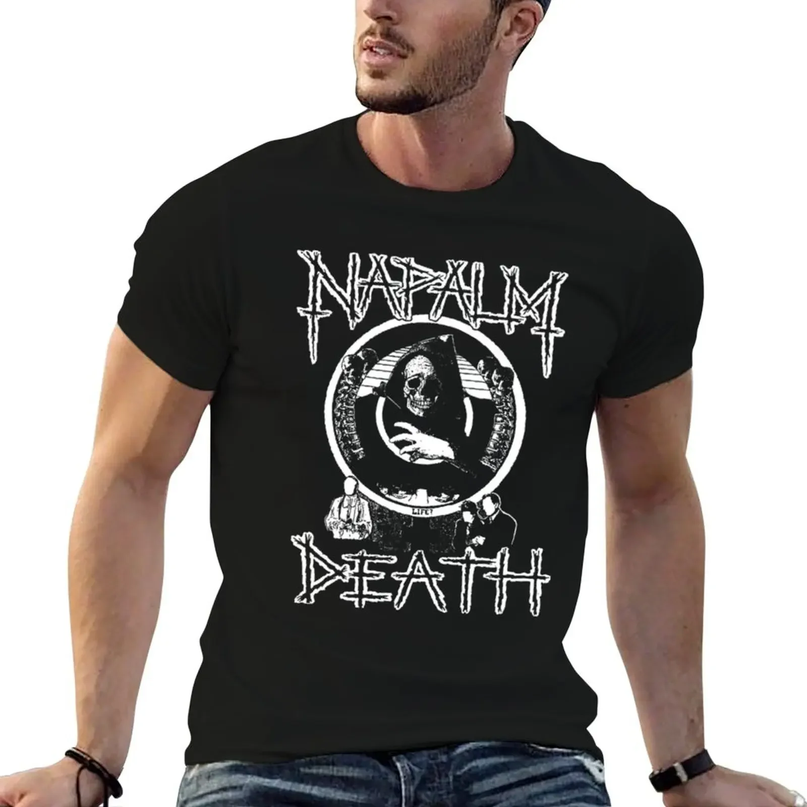 

Napalm Death T-Shirt Luxury man baggy shirts cotton t shirt men