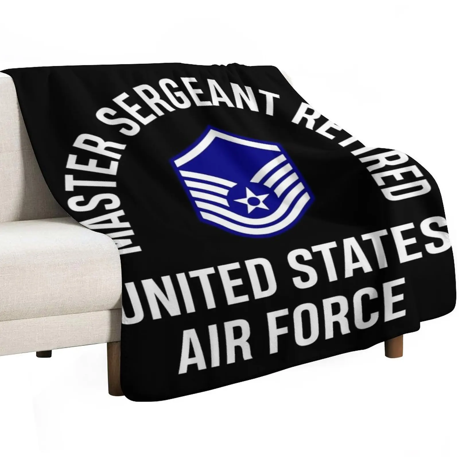 Master Sergeant Retired United Sates Air Force Retirement Throw Blanket Thin Hair Retros Bed Blankets