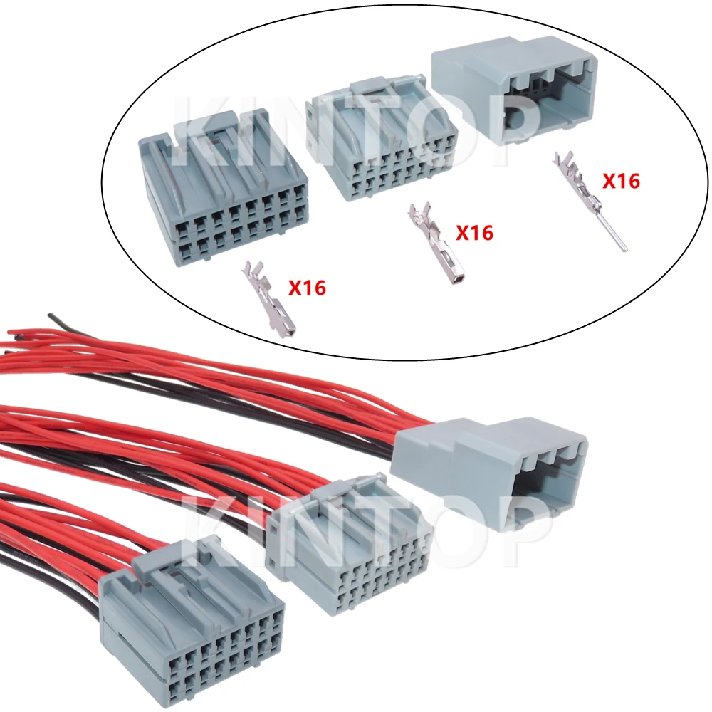 1 Set 16 Pin 917981-6 30050-16Y Multimedia Control Panel Socket AC Assembly 917981-2 MG611332 Power Amplifier Plug For Porsche