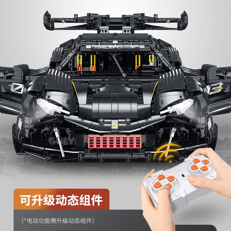 

В НАЛИЧИИ MOC Технический 1:8 Спортивный автомобиль 296 Строительные блоки Модель автомобиля Кирпичи Сборка DIY Игрушки для мальчиков Рождественский подарочный набор