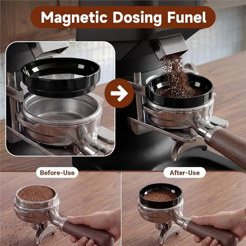 B97A-Coffee Distributor 51Mm Dual Head Espresso Accessories Kit With Espresso Tamping Station Stirrer Dosing Funnel WDT Tool