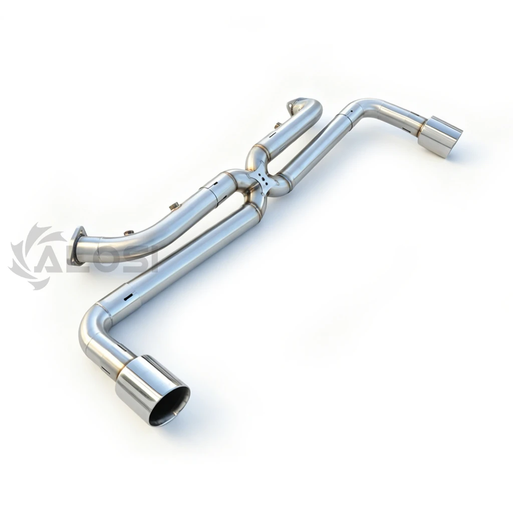 Straight through X-shaped exhaust for Porsche 911 Carrera (996) MK5  (3.4/3.6) 1998-2004 SS304 High-performance sports exhaust