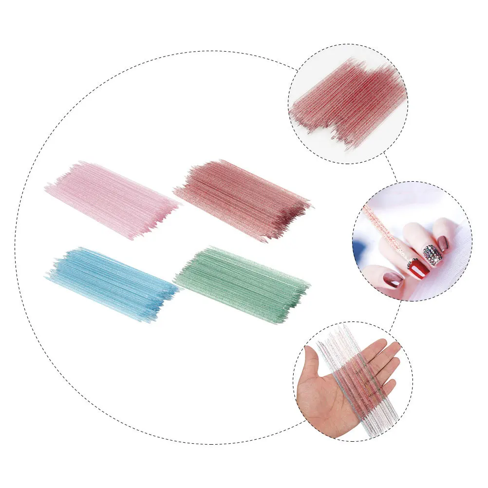400 stuks manicure puntjes stok plastic nagelriemsticks nail art gereedschap duurzaam lichtgewicht draagbare reizen nail art gereedschap