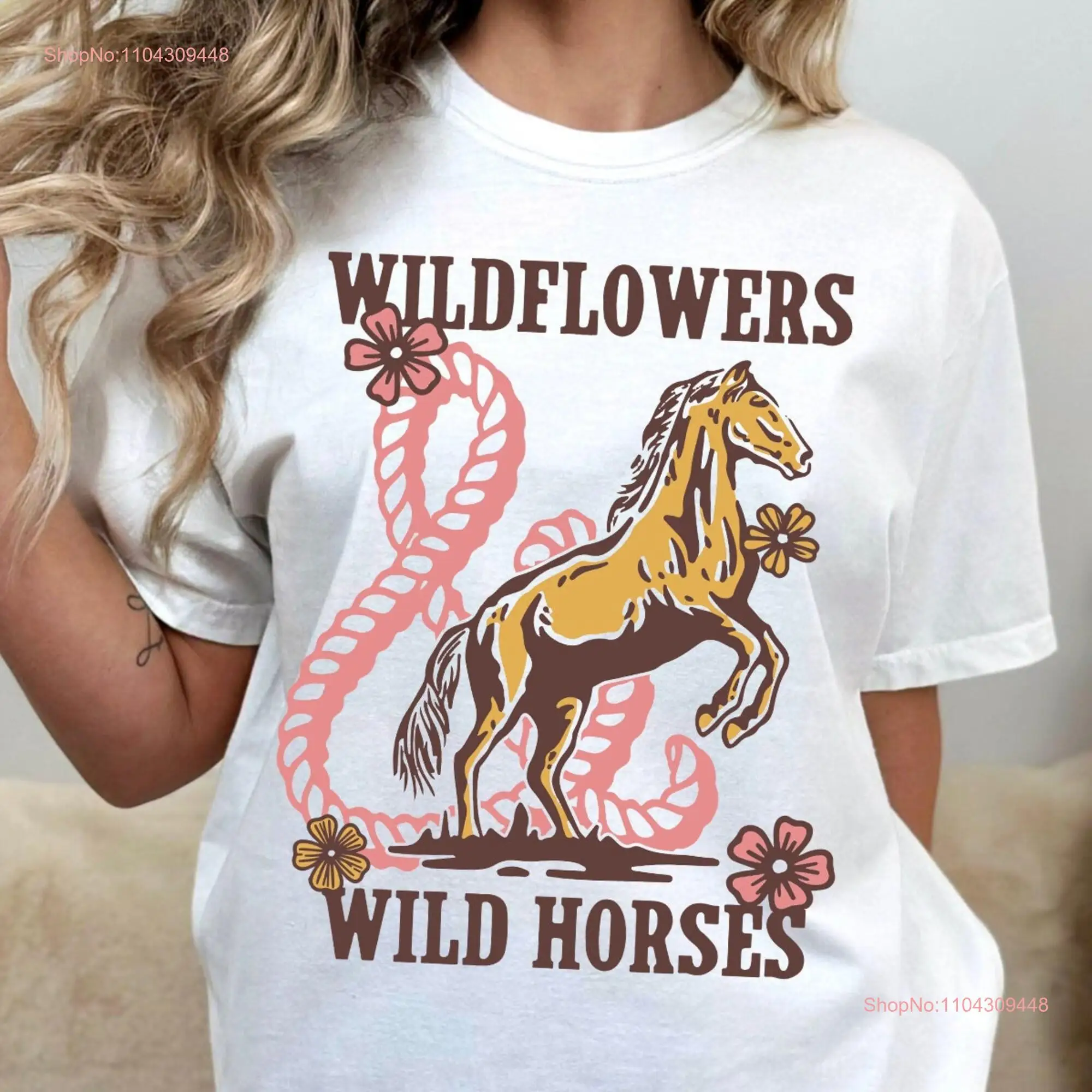 Lainey T Shirt Country Lyrics Music Western Truck Cowgirl Nashville Wildflowers Wild Horses long or short sleeves