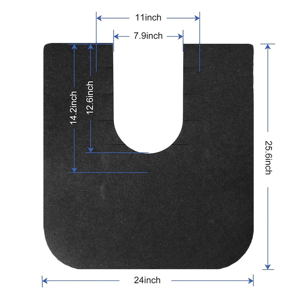 Absorbent U Shaped Toilet Mat with Protective Base Layer to Shield Flooring from Damage During Everyday Bathroom Use