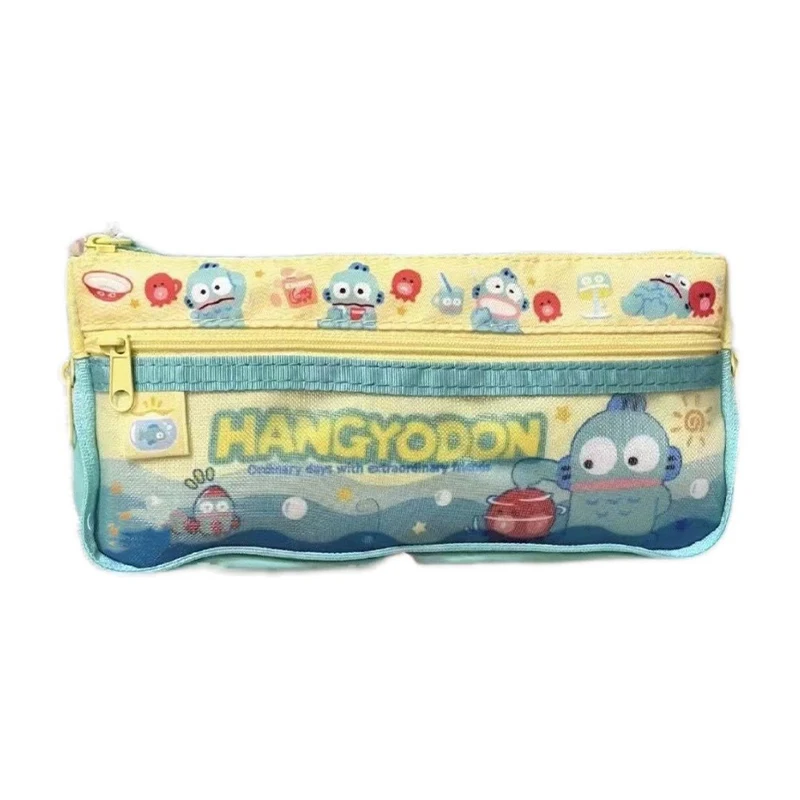 Sanrio Hangyodon-estuche de lápices Kawaii, suministros escolares de dibujos animados de Anime, bolsa de almacenamiento de papelería para