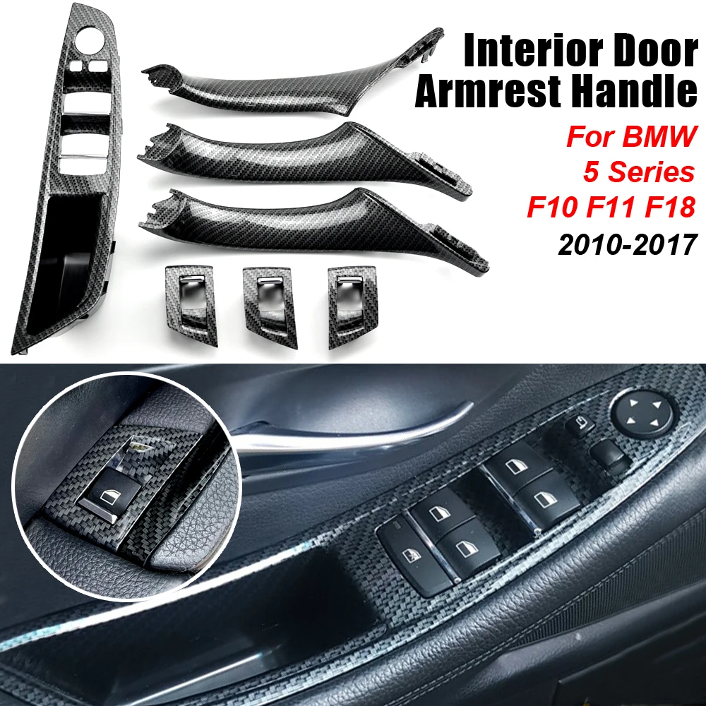 

Car Left Hand Drive LHD Interior Inner Door Handle Panel Cover Gray Beige Black Red-Wine Oyster Mocha For BMW 5 series F10 F11